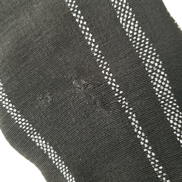 Tadashi Vintage Deep V Neck Long Sleeve Evening Gown Black & Silver Sequins M - Picture 5 of 15